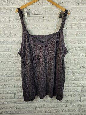 Dreams Co Womens Pajama Top Camisole Size 3X Gray Sleep Cami Adjustable GRA44E